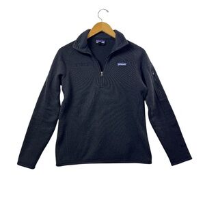Patagonia Women Better Sweater 1/4-Zip Fleece Black Size M Warm Outdoor Pullover
